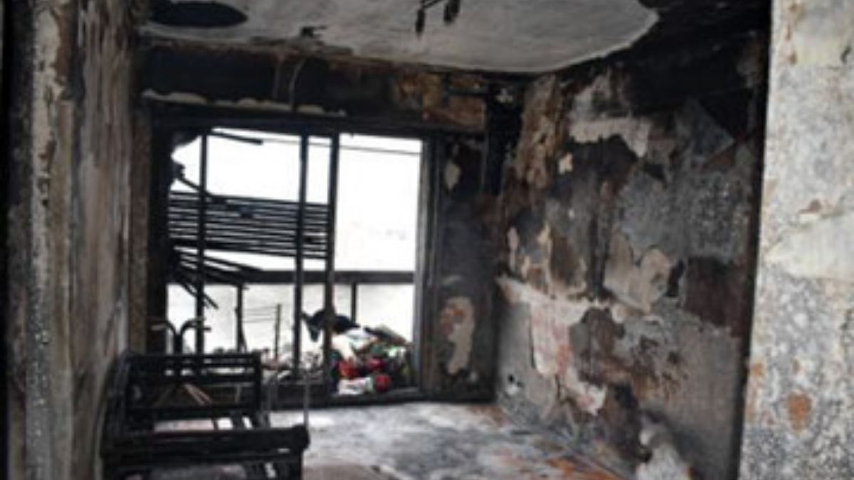 El departamento de Felipe Pettinato quedó totalmente destruido tras el foco ígneo iniciado en el living. El departamento de Felipe Pettinato quedó totalmente destruido tras el foco ígneo iniciado en el living. 