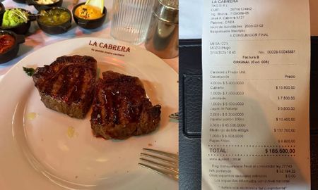 Pagó $185.500 por una cena para tres en La Cabrera: el ticket con tres medios ojos de bife se volvió viral. Pagó $185.500 por una cena para tres en La Cabrera: el ticket con tres medios ojos de bife se volvió viral.