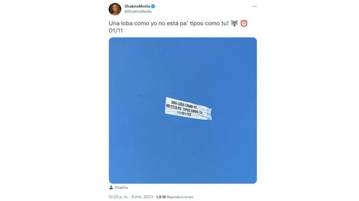 Shakira alimentó la curiosidad de los fans ante el anuncio de su colaboración con Bizarrap al colocar esta imagen en Twitter.