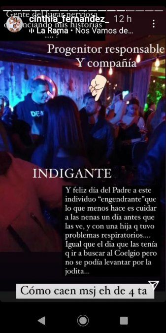 Cinthia Fernández furiosa contra Matías Defederico por su irresponsabilidad al asistir a fiestas sin cumplimiento de protocolo.