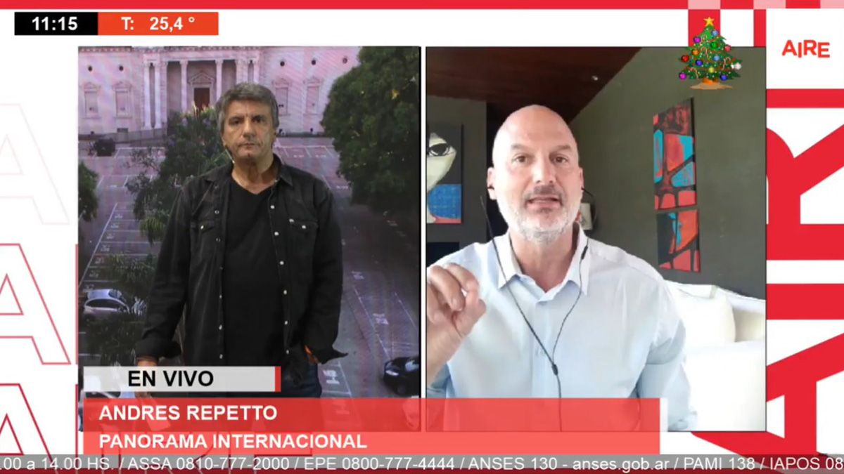 Andrés Repetto en Aire de Santa Fe este lunes.