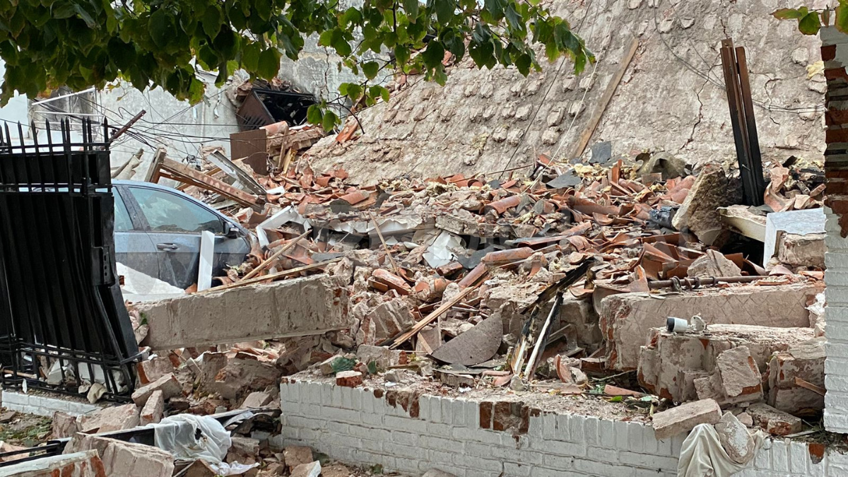 Así quedó la vivienda tras el estrago.