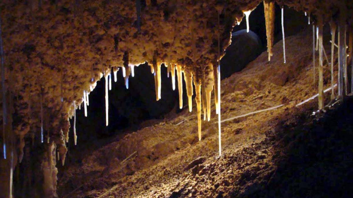 Las formaciones de la Caverna de las Brujas son el resultado de procesos de filtración mineral que tardaron miles de años en esculpir las galerías que hoy recorren los turistas. Las formaciones de la Caverna de las Brujas son el resultado de procesos de filtración mineral que tardaron miles de años en esculpir las galerías que hoy recorren los turistas.