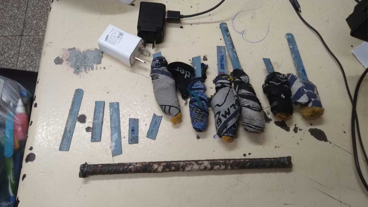 Las 12 hojas de sierra encontradas en al requisa