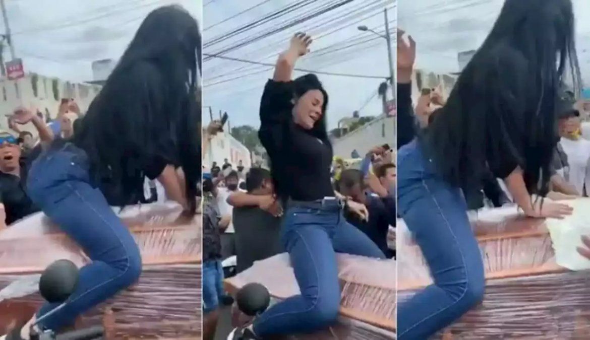 Pol&eacute;mico video: el perreo de una mujer sobre el ata&uacute;d de su esposo asesinado