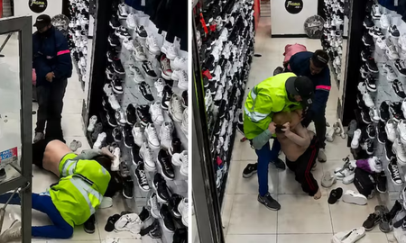 Una mujer embarazada de 8 meses fue víctima de un salvaje robo cuando cuatro hombres entraron a su local de ropa y la golpearon. Una mujer embarazada de 8 meses fue víctima de un salvaje robo cuando cuatro hombres entraron a su local de ropa y la golpearon.
