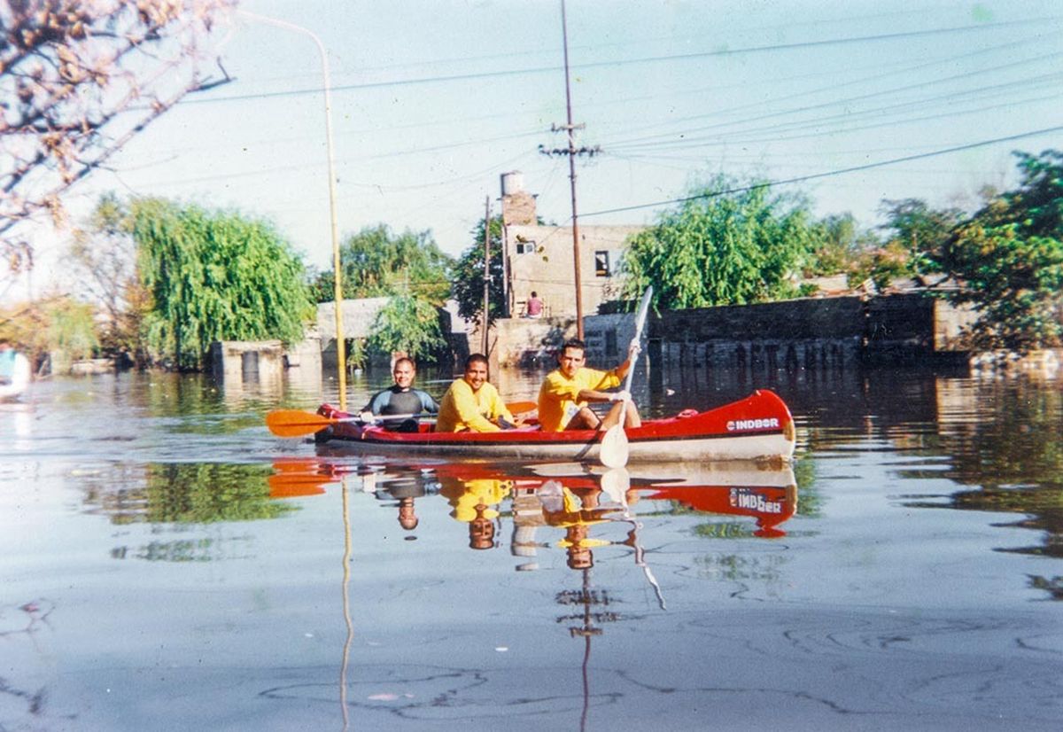 Una de las imágenes tomadas por Juanjo Berón en la inundación de 2003.