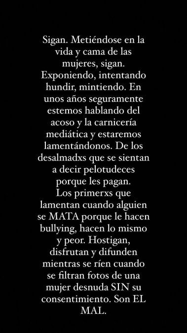 La China Suárez habló en las redes sobre el Wandagate.