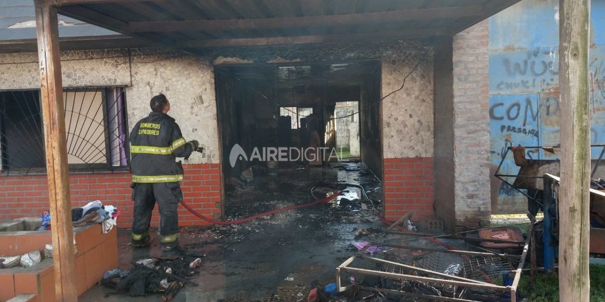 Vecinos evitaron que un incendio termine en una tragedia