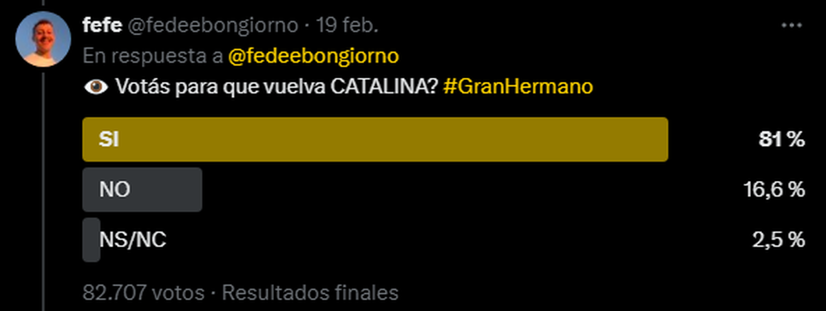 Federico Bongiorno vía X. Federico Bongiorno vía X.