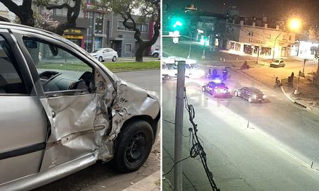 El conductor dobló en contramano e impactó a una motocicleta. El conductor dobló en contramano e impactó a una motocicleta.