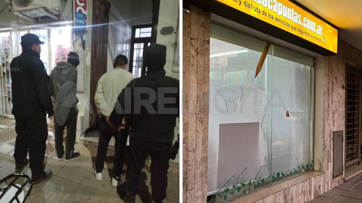 Dos detenidos tras robar en una librería del macrocentro de la ciudad de Santa Fe