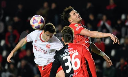 Facundo Garcés anotó el 1-0 de Colón ante Estudiantes, por la Liga Profesional. Facundo Garcés anotó el 1-0 de Colón ante Estudiantes, por la Liga Profesional.