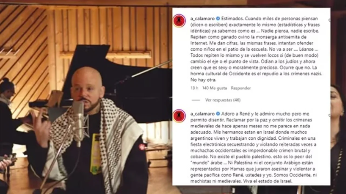 Andrés Calamaro cruzó a Residente. Andrés Calamaro cruzó a Residente.