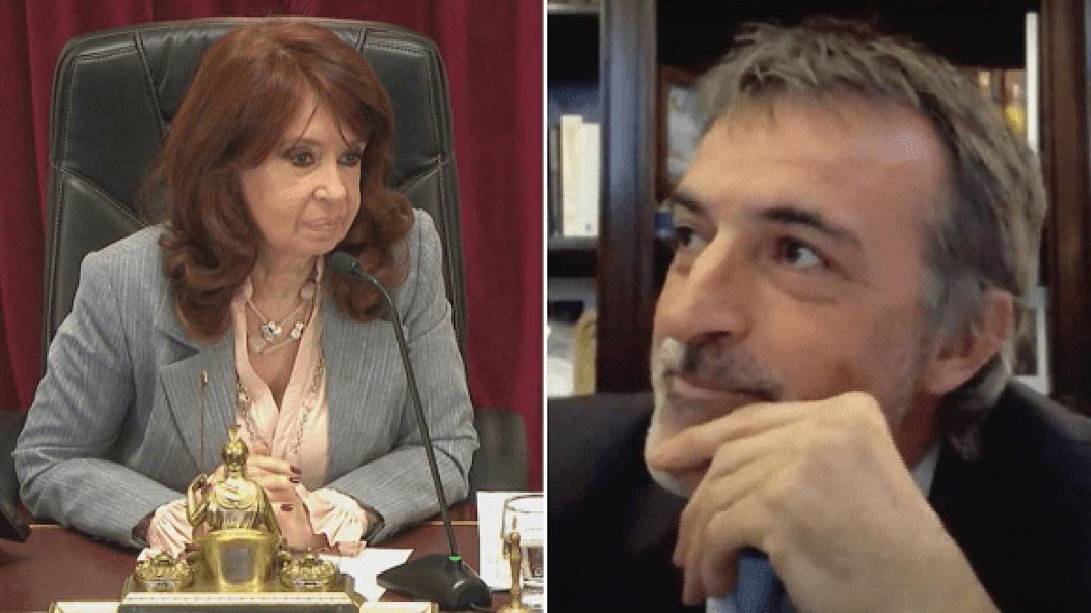 La vicepresidenta de la Naci&oacute;n Cristina Kirchner y el senador del PRO