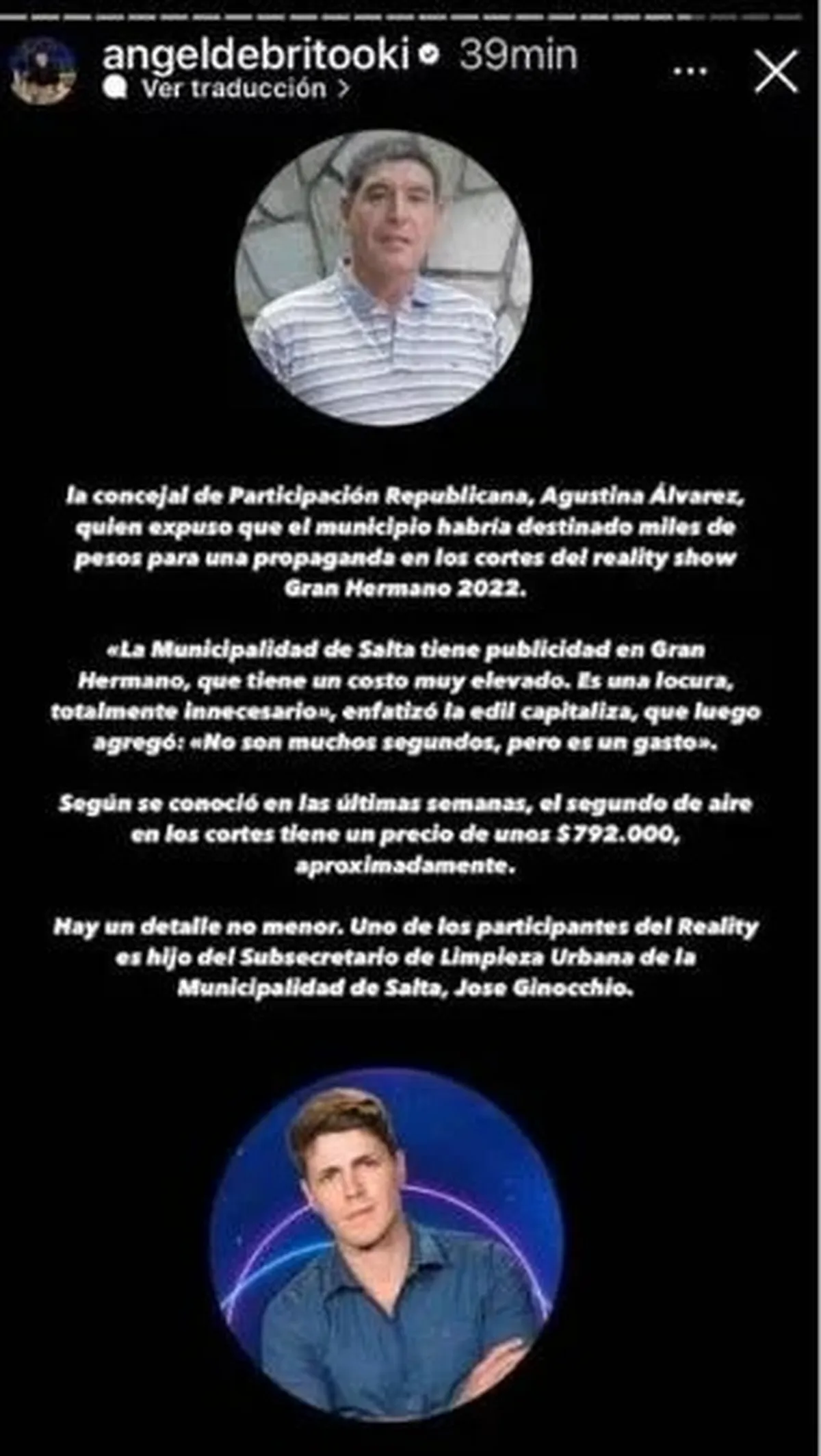 José Ginocchio, padre del participante de Gran Hermano, respondió a las acusaciones.