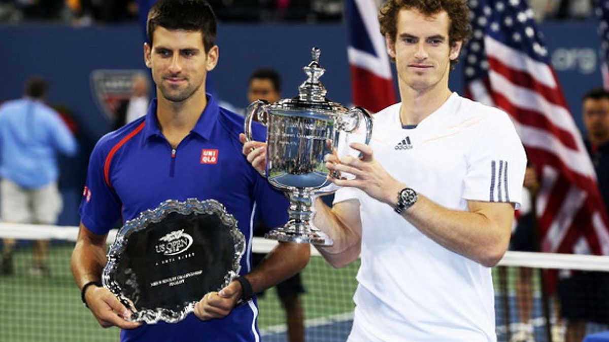 El 10 de septiembre de 2012, Murray ganó su primer Grand Slam: fue el US Open, tras vencer en una durísima final al serbio Novak Djokovic por 7-6 (12-10), 7-5, 2-6, 3-6 y 6-2. Antes de esta conquista, había caído en cuatro definiciones: en la del US Open 2008, en las de Australia 2010 y 2011, y en la de Wimbledon 2012. El 10 de septiembre de 2012, Murray ganó su primer Grand Slam: fue el US Open, tras vencer en una durísima final al serbio Novak Djokovic por 7-6 (12-10), 7-5, 2-6, 3-6 y 6-2. Antes de esta conquista, había caído en cuatro definiciones: en la del US Open 2008, en las de Australia 2010 y 2011, y en la de Wimbledon 2012.