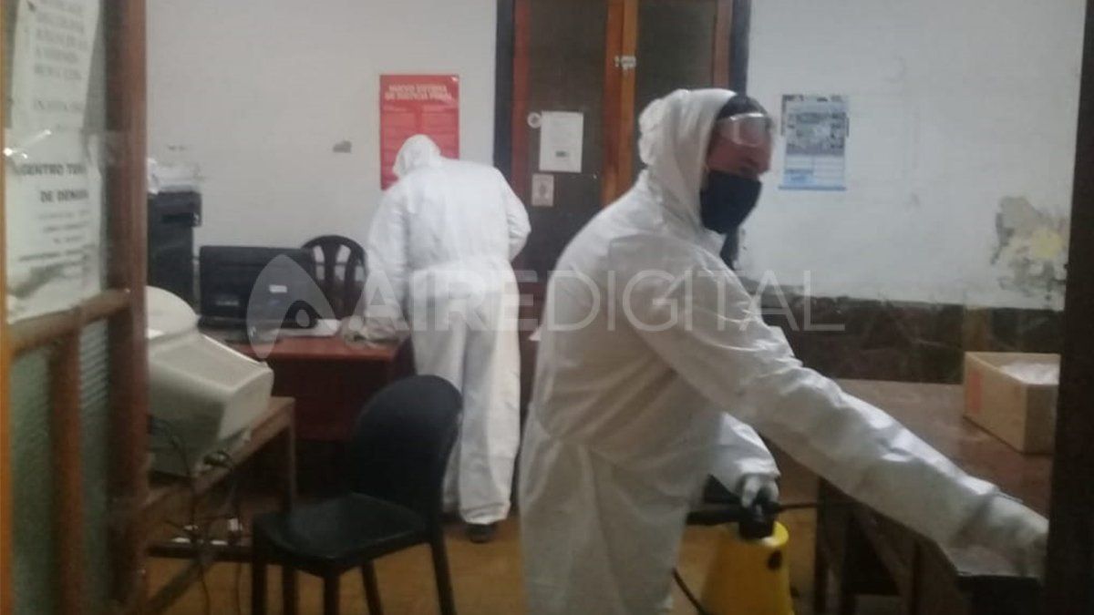 Desinfecci&oacute;n. El personal&nbsp;de la&nbsp;Divisi&oacute;n Log&iacute;stica llev&oacute; a cabo la tarea.&nbsp;