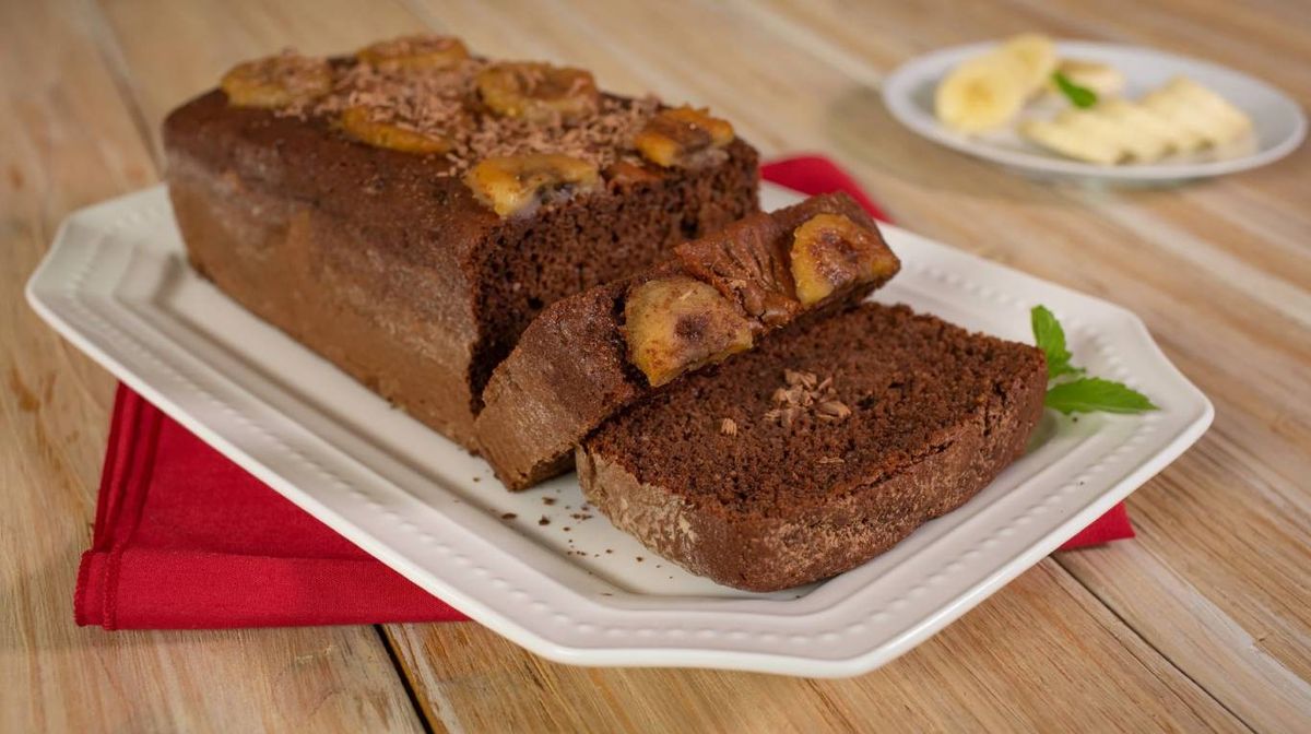 Budín de banana y chocolate