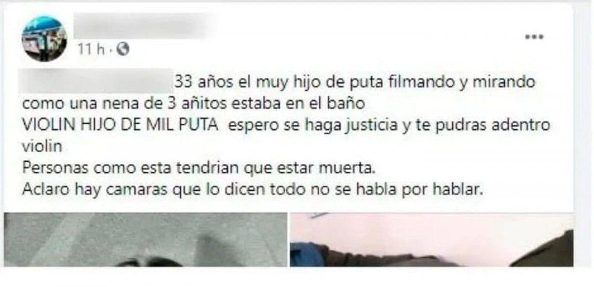 Tras reducir al abusador, lo escracharon en las redes sociales.Por: Noti Expres