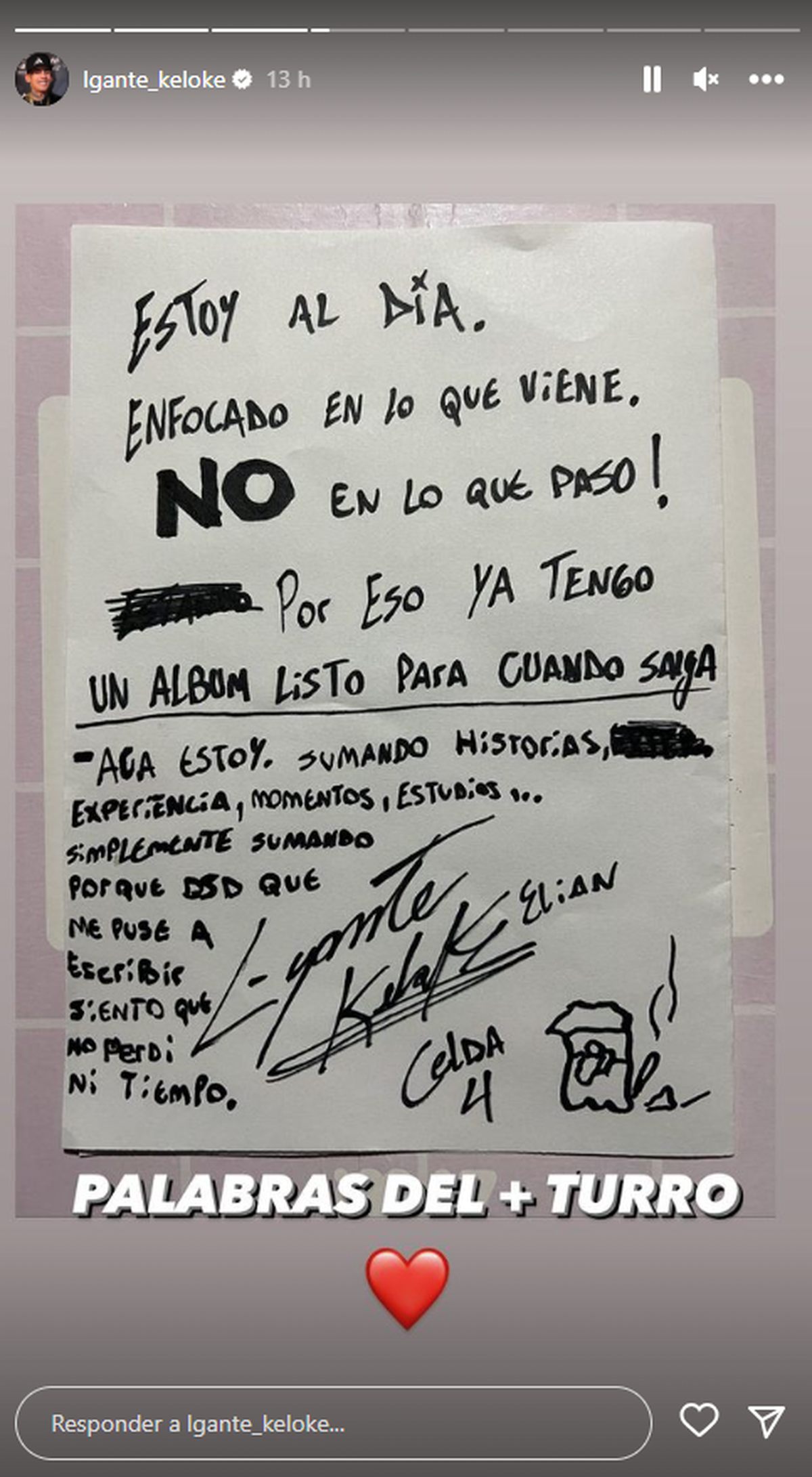 L-Gante lanzará un álbum cuando salga de la cárcel. L-Gante lanzará un álbum cuando salga de la cárcel. 