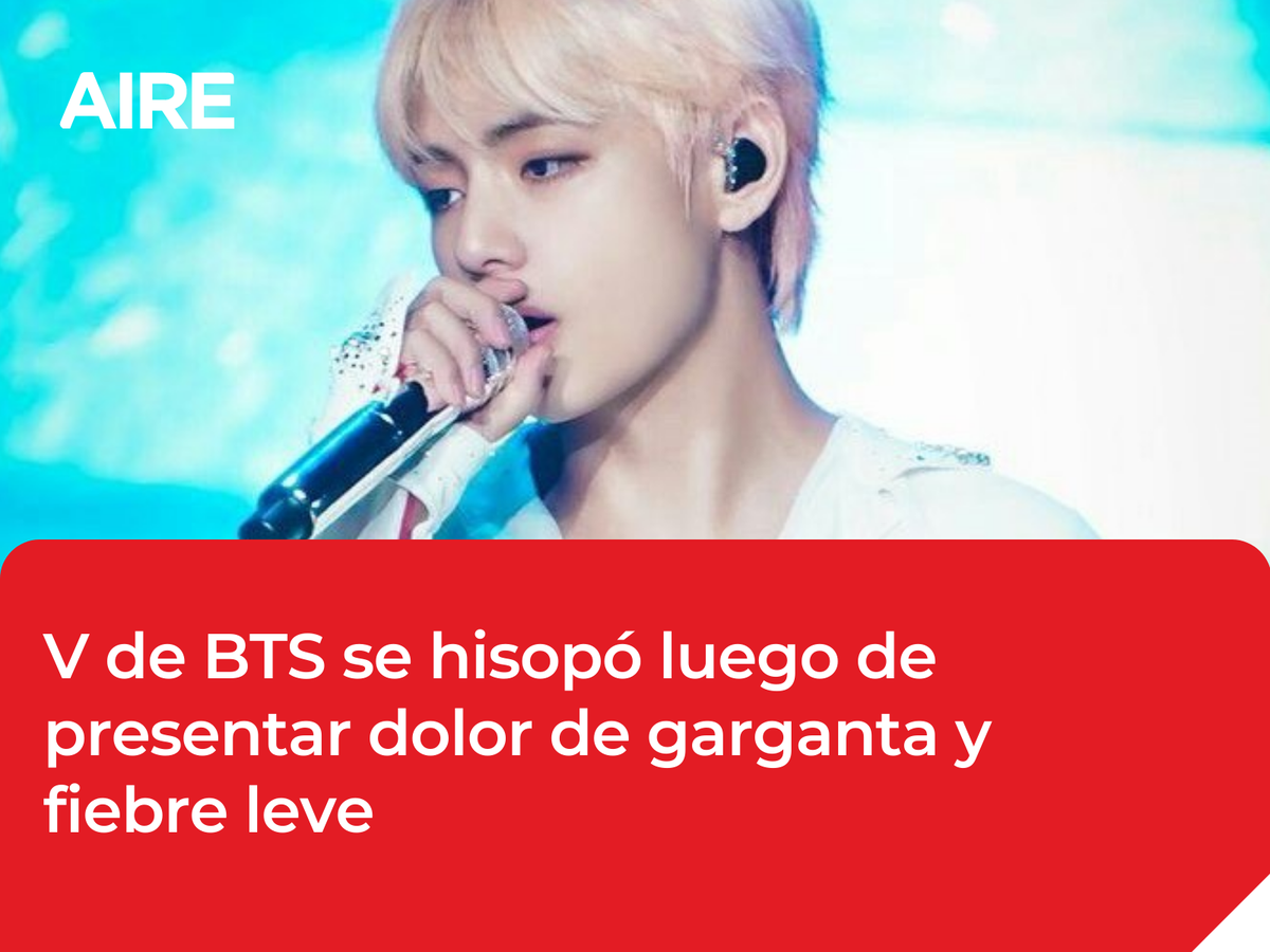 V de BTS tiene covid.