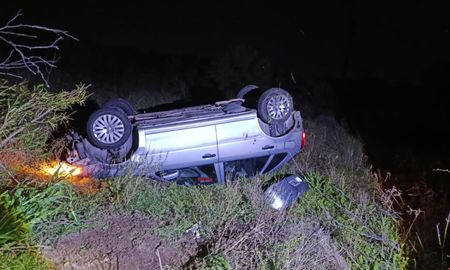 El vuelco ocurrió a la altura de Maciel. El vuelco ocurrió a la altura de Maciel.