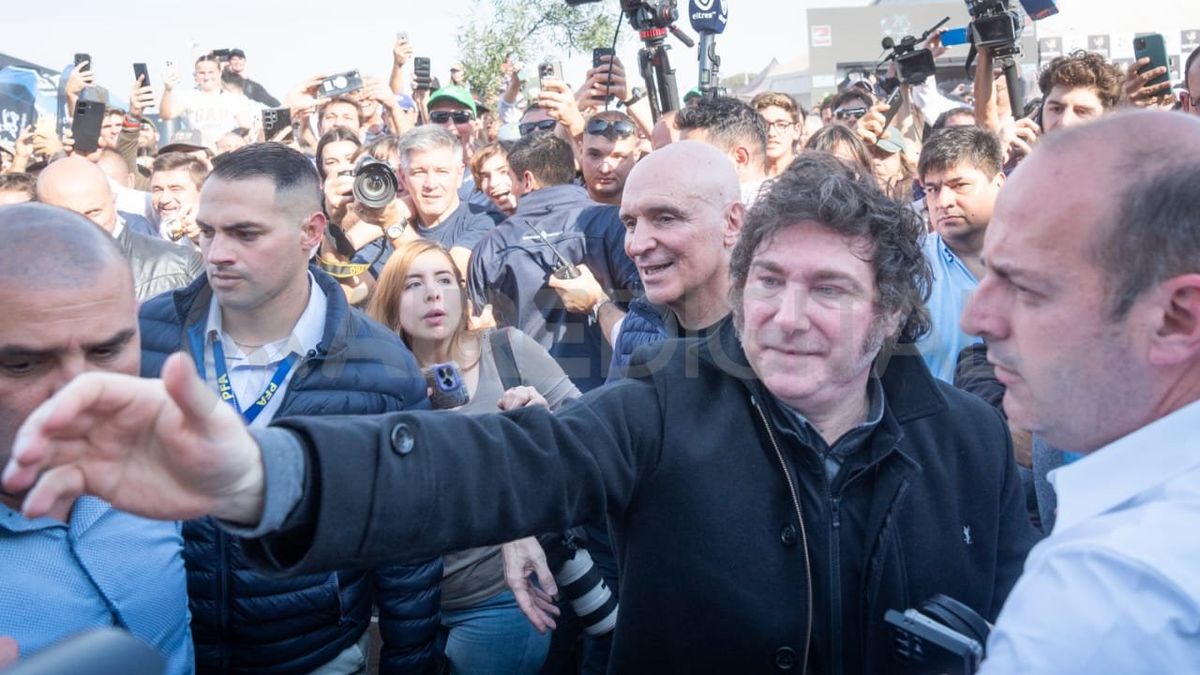 Javier Milei en Agroactiva 2024. Es su primera visita oficial a la provincia de Santa Fe desde que asumió como presidente.