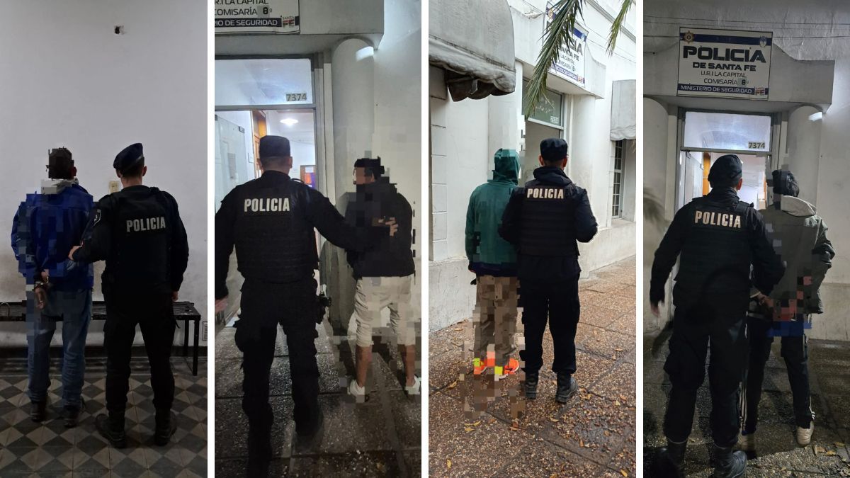 Los operativos se realizaron entre la noche del 17 y la madrugada del 18 de mayo en distintos barrios de la ciudad de Santa Fe.