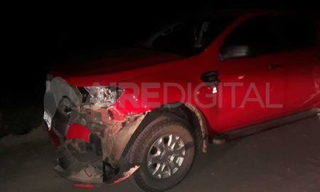 Una camioneta Pick Up Ford Ranger DC, color rojo conducida por un joven de 18 años oriundo de la localidad Cacique Ariacaiquín, departamento San Javier, impactó con un vacuno Una camioneta Pick Up Ford Ranger DC, color rojo conducida por un joven de 18 años oriundo de la localidad Cacique Ariacaiquín, departamento San Javier, impactó con un vacuno