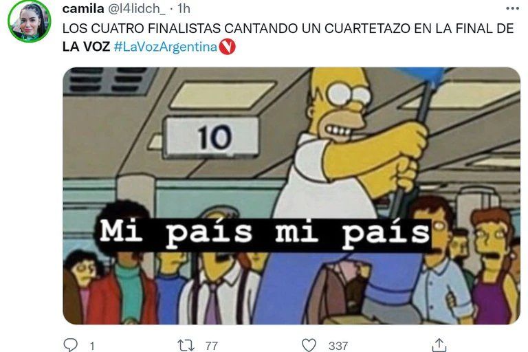 Los mejores memes de la final de La Voz Argentina.