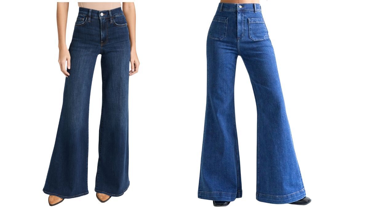 Los jeans palazzo estilizan la figura y aportan movimiento.