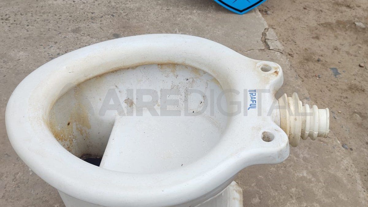 Evidencia. El retrete fue secuestrado y puesto a disposición del propietario.&nbsp;