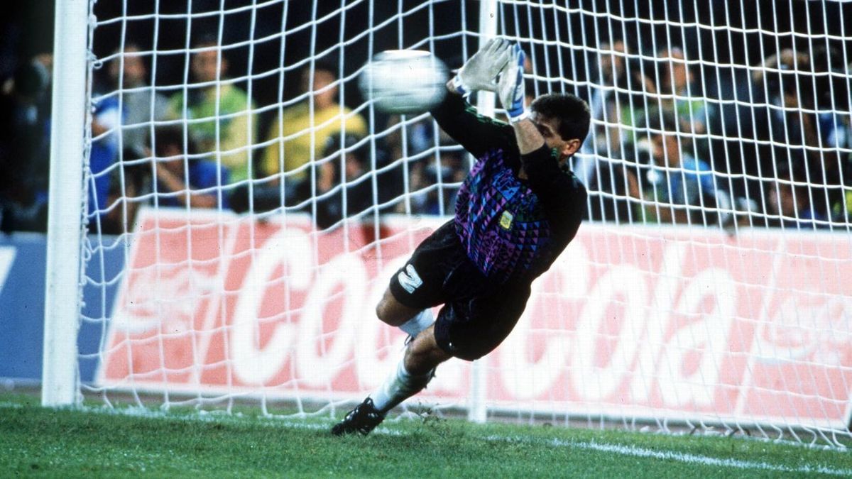 Goycochea la semifinal del Mundial de Italia 90.
