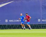 Sergio Kun Agüero comenzó a entrenarse con el Barcelona de cara a la próxima temporada.