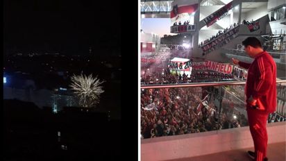 Los hinchas de River no dejaron dormir a los jugadores de Atlético Mineiro: tiraron bombas de estruendo
