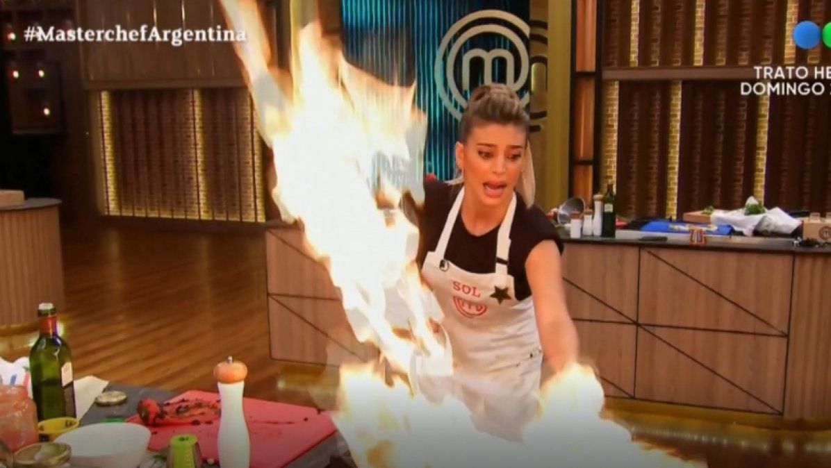 El accidente de Sol Perez en MasterChef.
