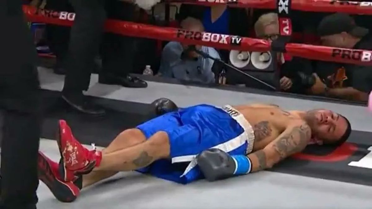 The terrifying knockout suffered by an Argentine boxer in the United States: It frightened everyone!
