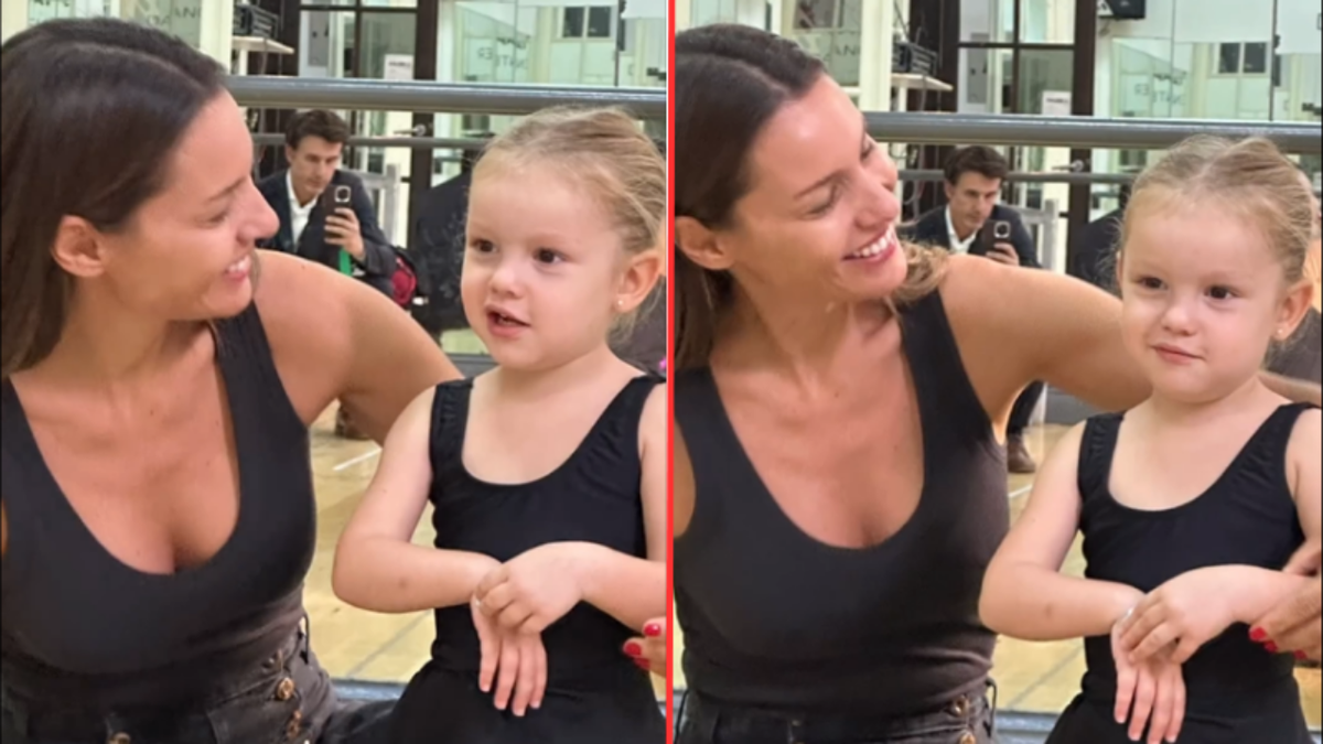 La emoción de Pampita al acompañar a Ana García Moritán en su primer clase de danza