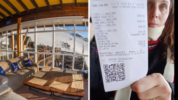 Fue a comer a un restaurante en la cima del Cerro Catedral, pidió hamburguesa con papas fritas y el ticket final sorprendió a todos
