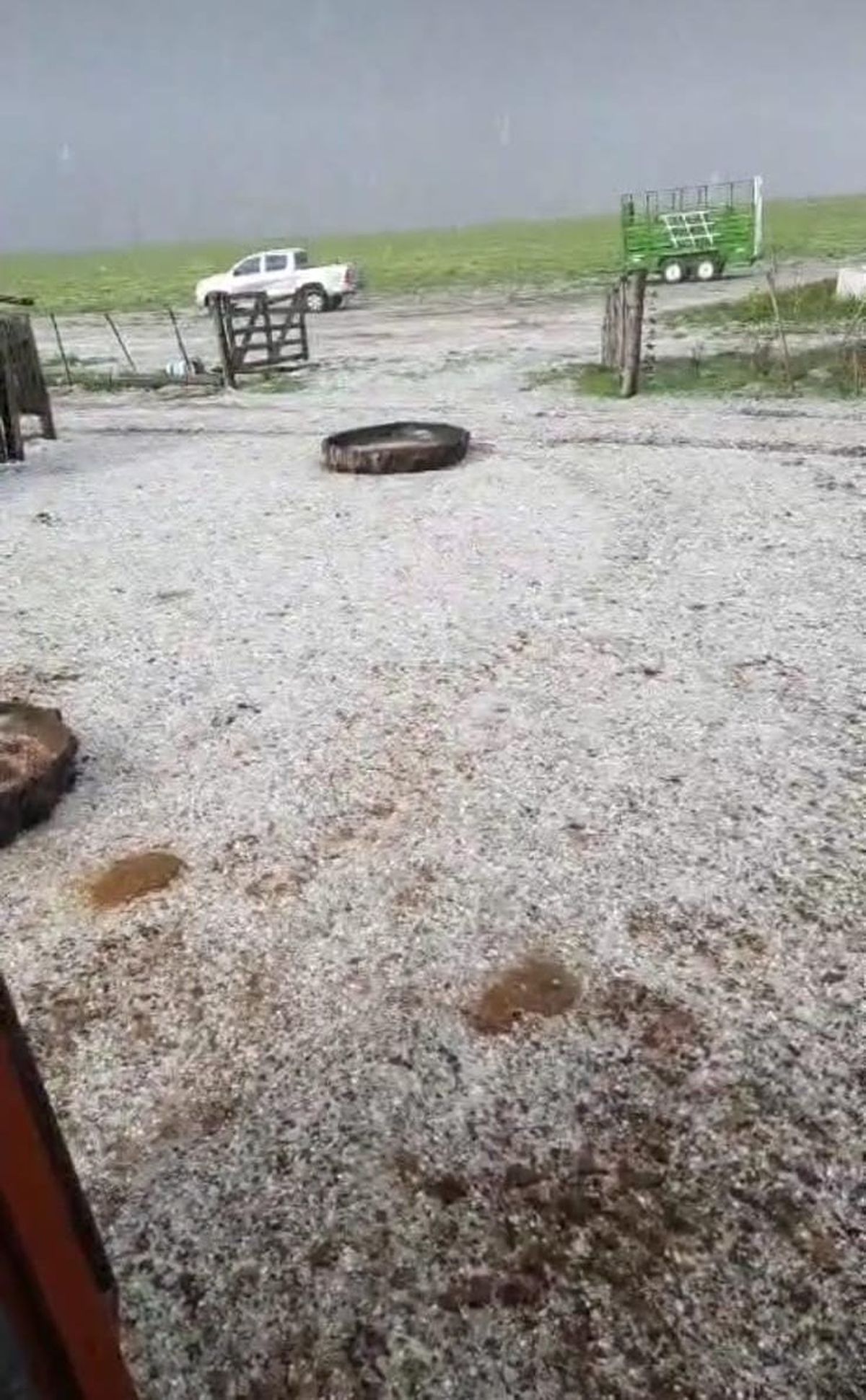 El graupel, también dijo presente en Larrechea. El graupel, también dijo presente en Larrechea.