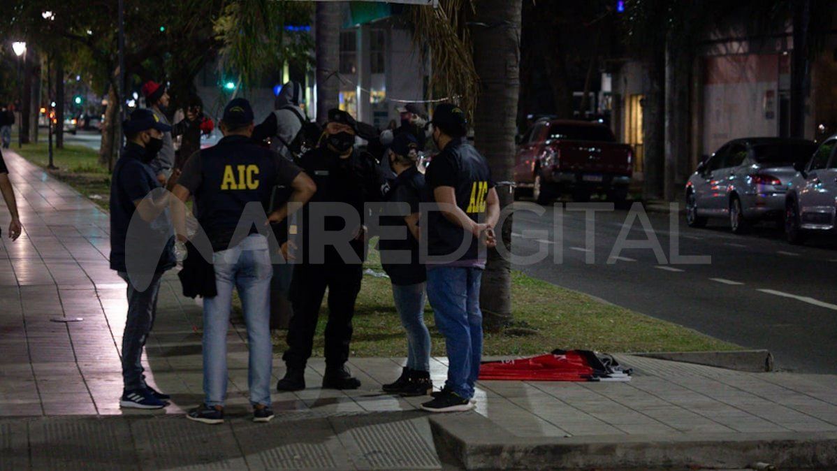Operativo desplegado en Bv. Gálvez. 