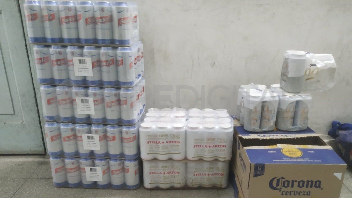 El botín liquido que secuestró la policía.&nbsp;