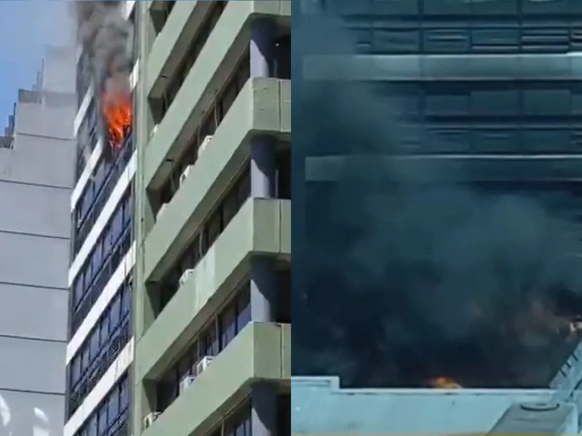 Incendio en un edificio contiguo al Ministerio de Trabajo