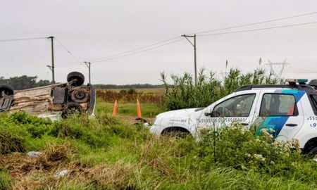 El accidente se produjo en la Ruta 9, sobre la mano que va desde Rosario a Buenos Aires. El accidente se produjo en la Ruta 9, sobre la mano que va desde Rosario a Buenos Aires.