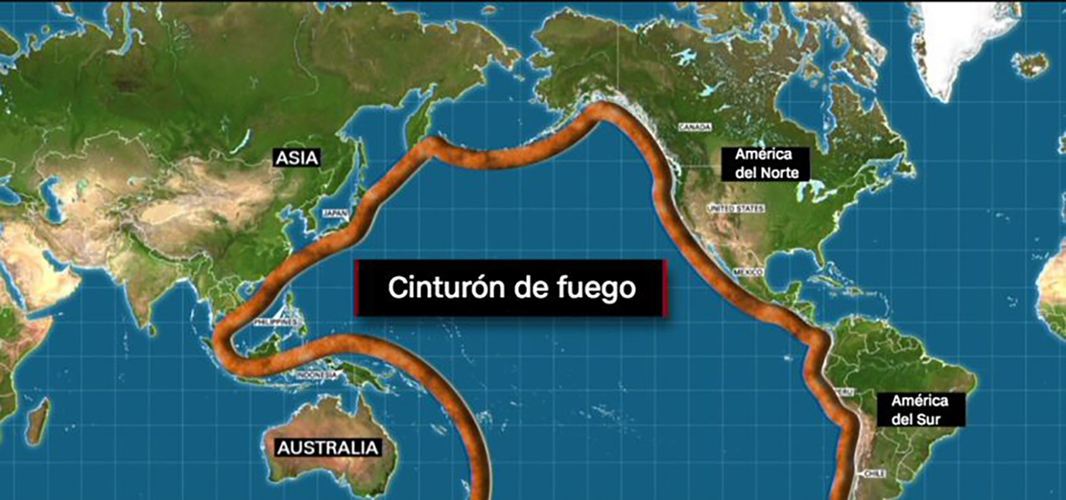 El Cinturón de Fuego es una zona que habitualmente presenta gran actividad sísmica y volcánica. El Cinturón de Fuego es una zona que habitualmente presenta gran actividad sísmica y volcánica. 