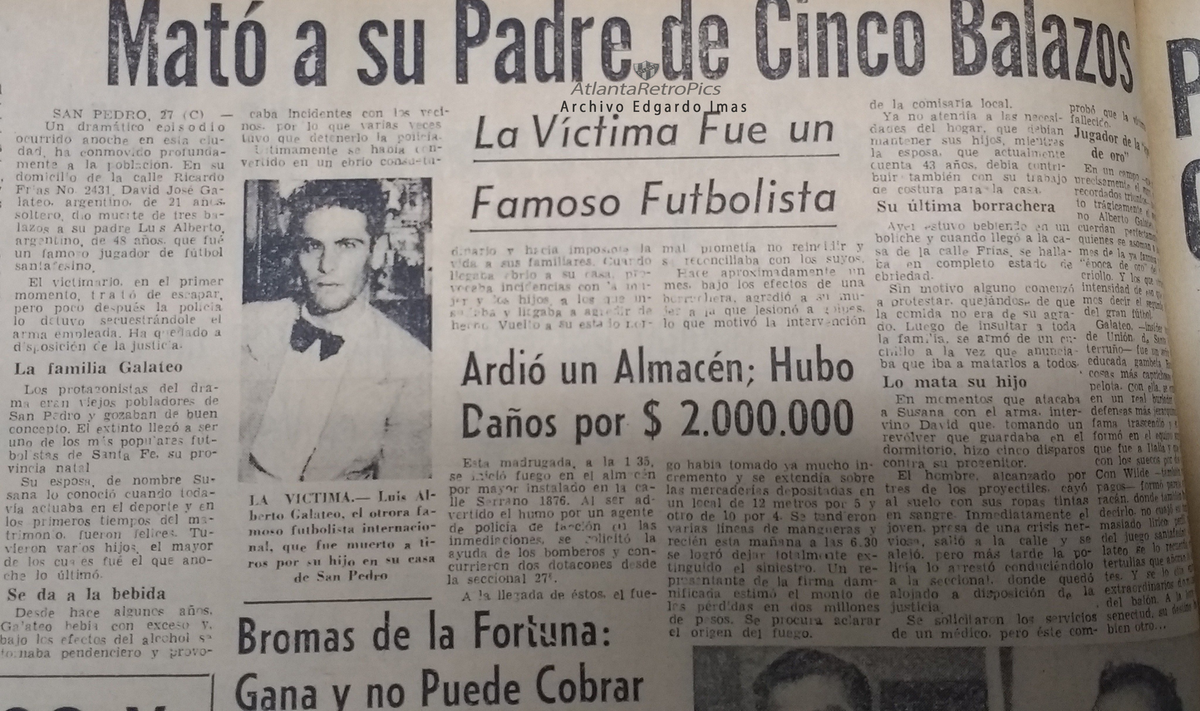 La crónica del fatídico suceso que se llevó la vida de Alberto Galateo, tras ingresar armado con un arma blanca a su domicilio. Foto: AtlantaRetroPics (Twitter)