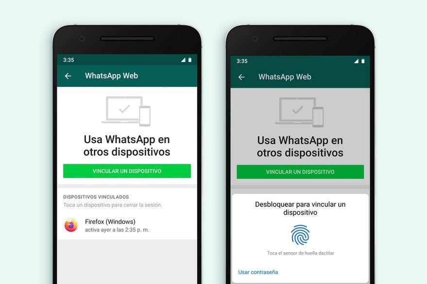 WhatsApp Web sumará sistemas biométricos para identificar la cuenta de los usuarios.