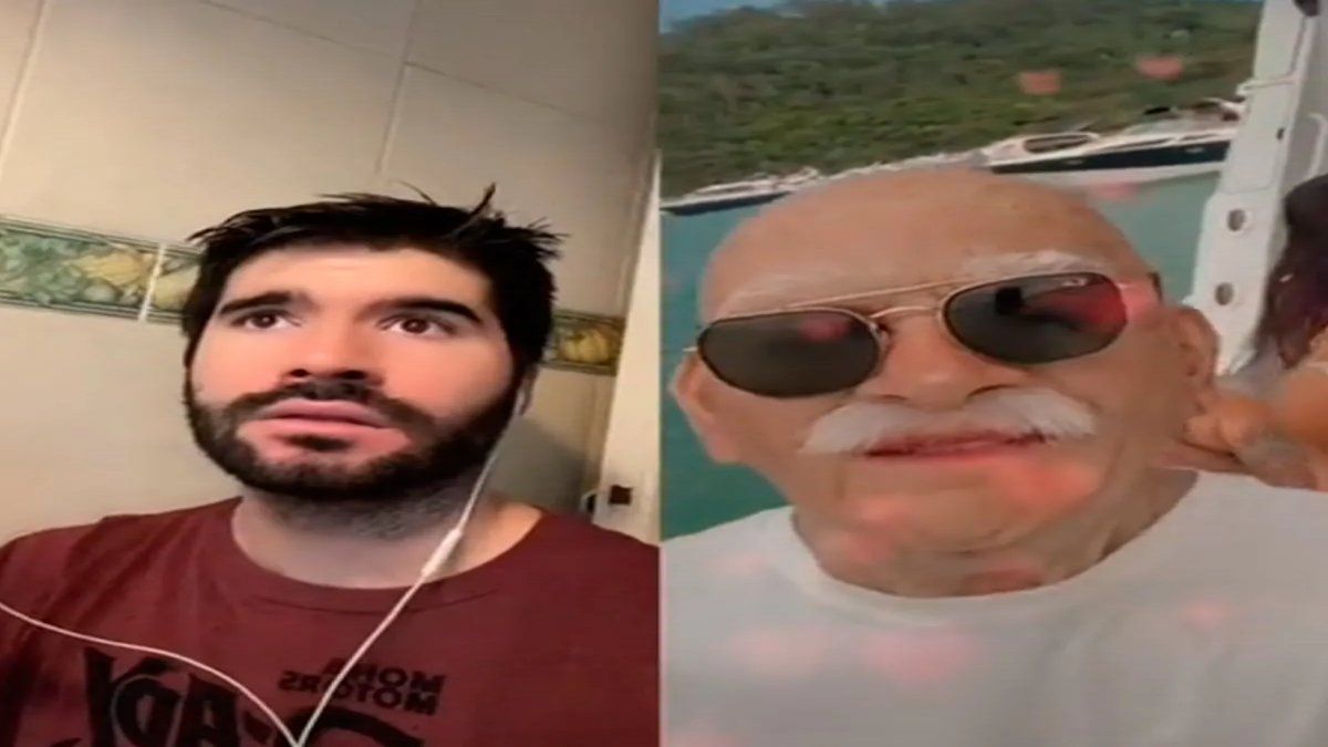 La increíble videollamada con el abuelo fiestero que es viral en redes