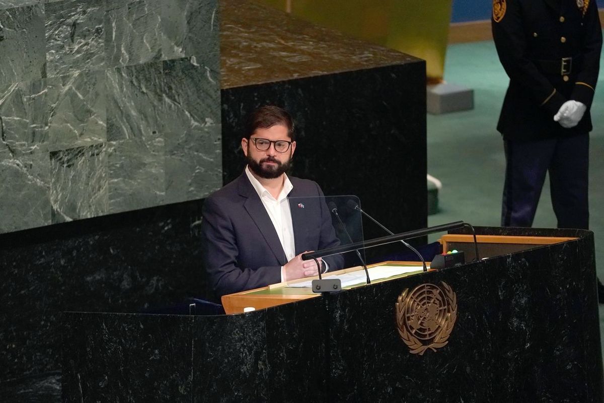 Gabriel Boric dio un discurso este martes ante la Asamblea General de la ONU.
